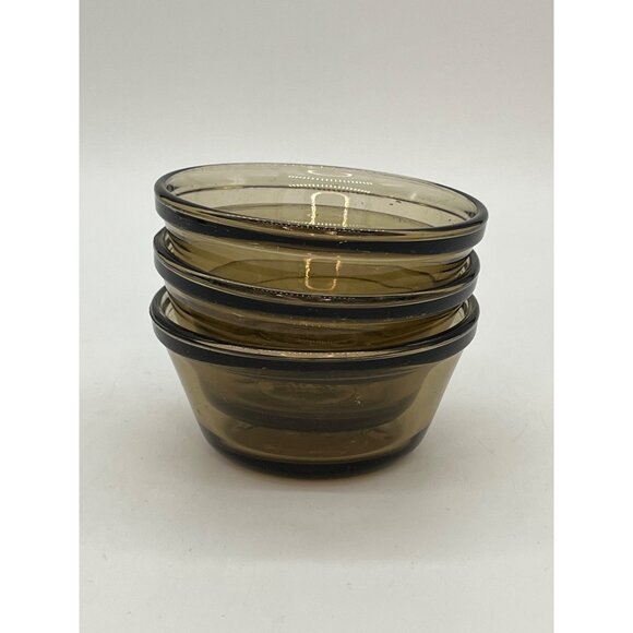 Set Of 3 Vintage Pyrex Amber Nesting Mixing Bowls - Picture 2 of 4